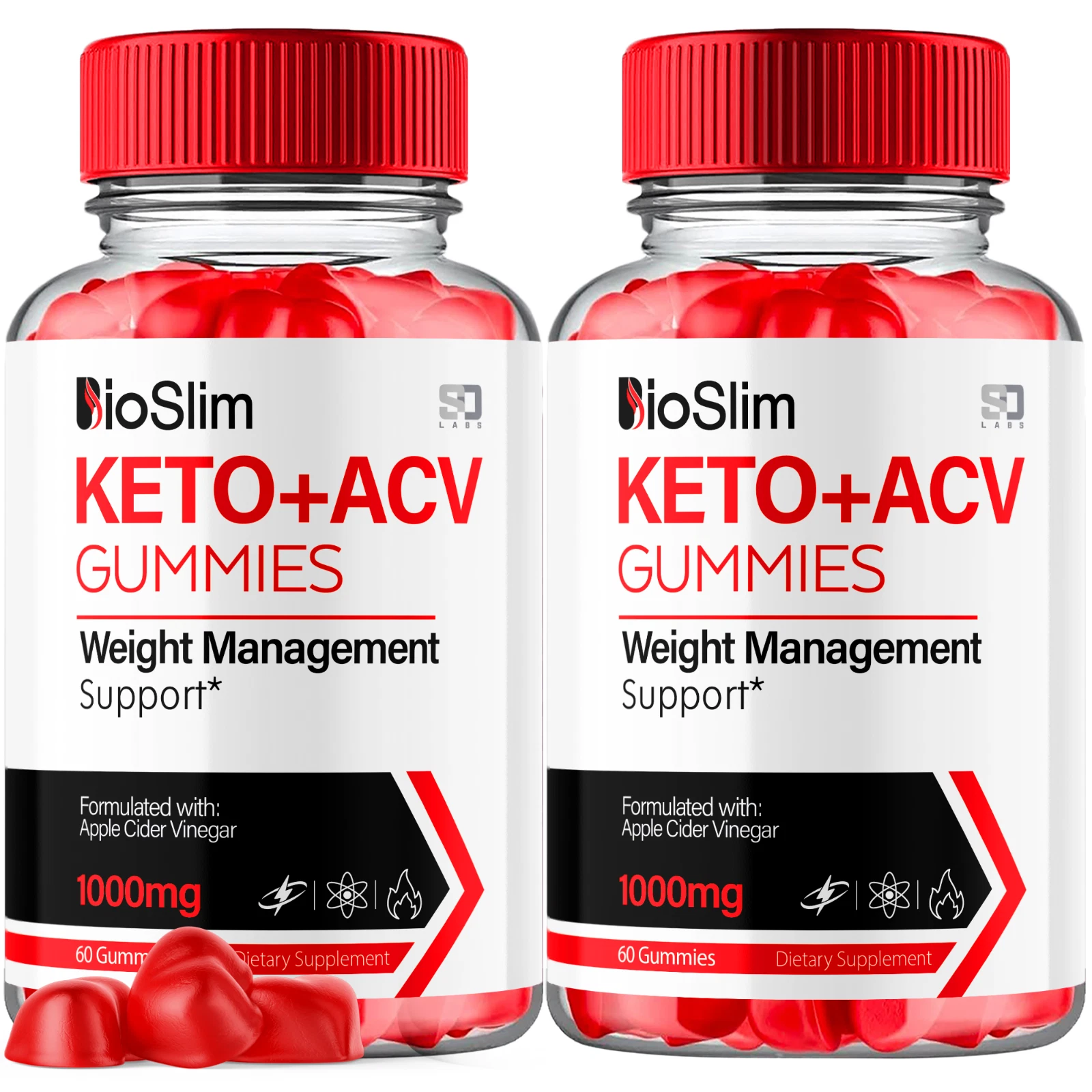 BioSlim Keto ACV Gummies - Enhance Energy and Support Fat Burn (2 Pack)