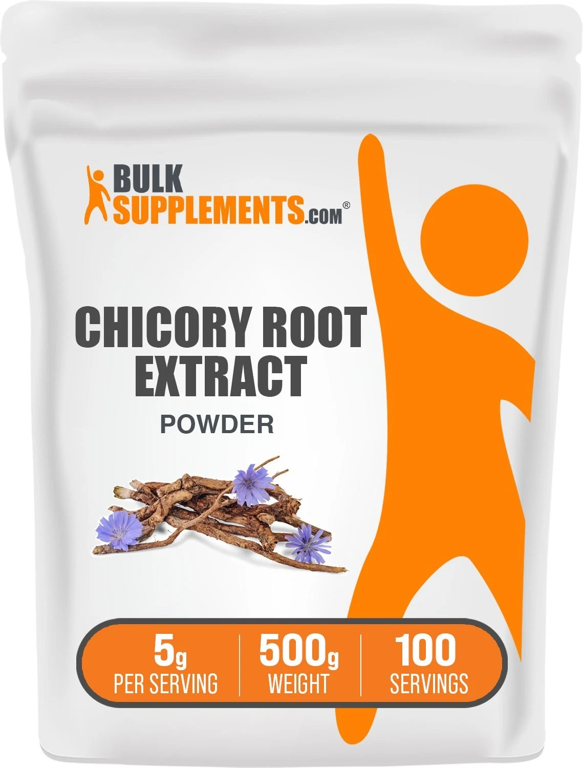 BulkSupplements Chicory Root Extract Powder 500g - 5g Per Serving
