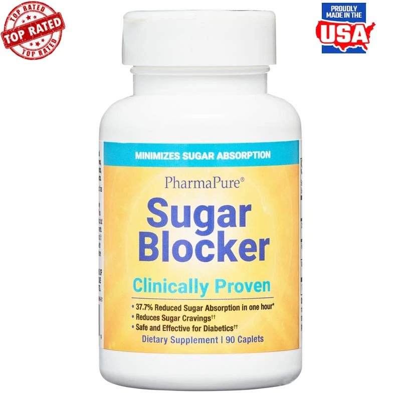 Weight Loss Sugar Blocker Supplement Helps Reduce Cravings 90Capsules Unisex New