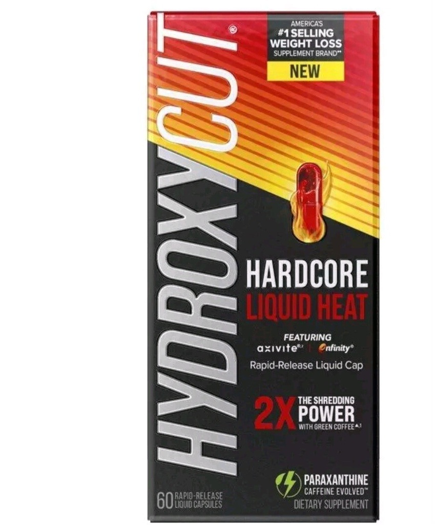 Hardcore Liquid Heat Weight Loss Supplement Pills, Thermogenic Supplement, 60 Ct