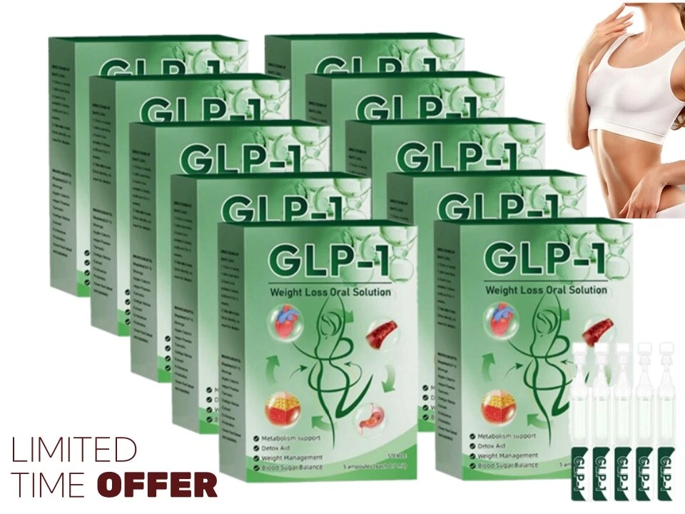 GPL-1 Weight Loss Oral Solution - Natural Metabolism Support Detox Aid 5pcs/Box