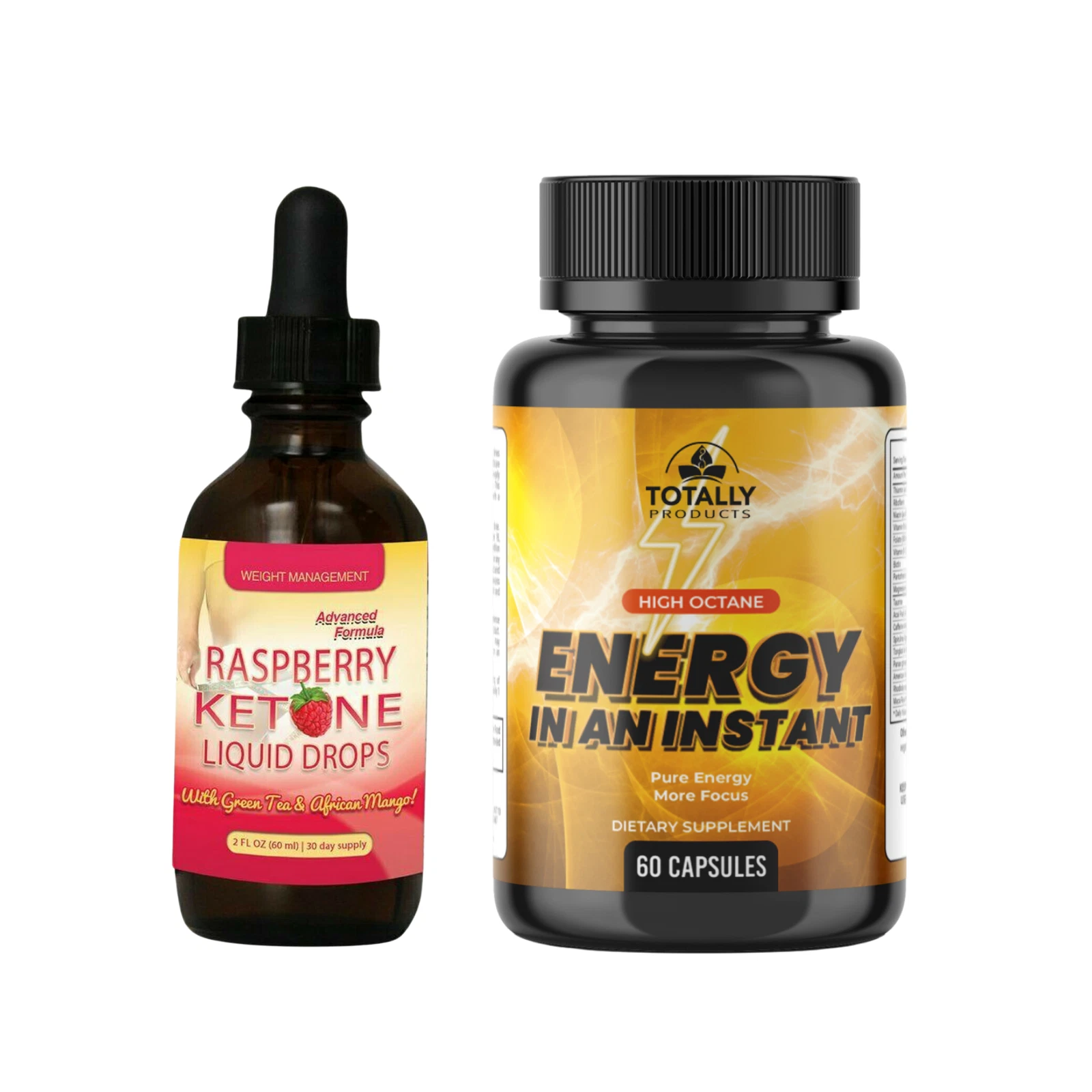 Raspberry Ketone Weight Loss Liquid Drops Energy Booster Brain Health Supplement