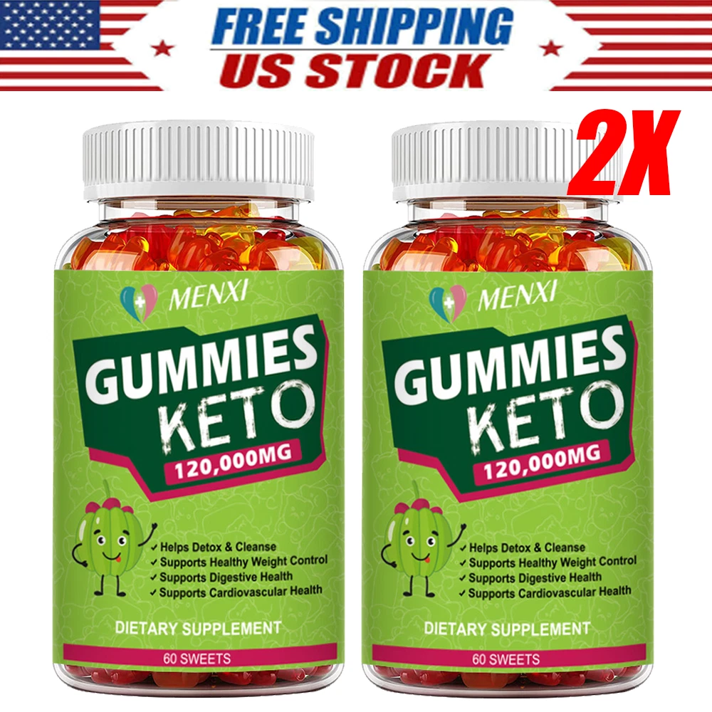 Keto ACV Gummies 120000MG Advanced Apple Cider Vinegar 120 Gummys(2 Pack)