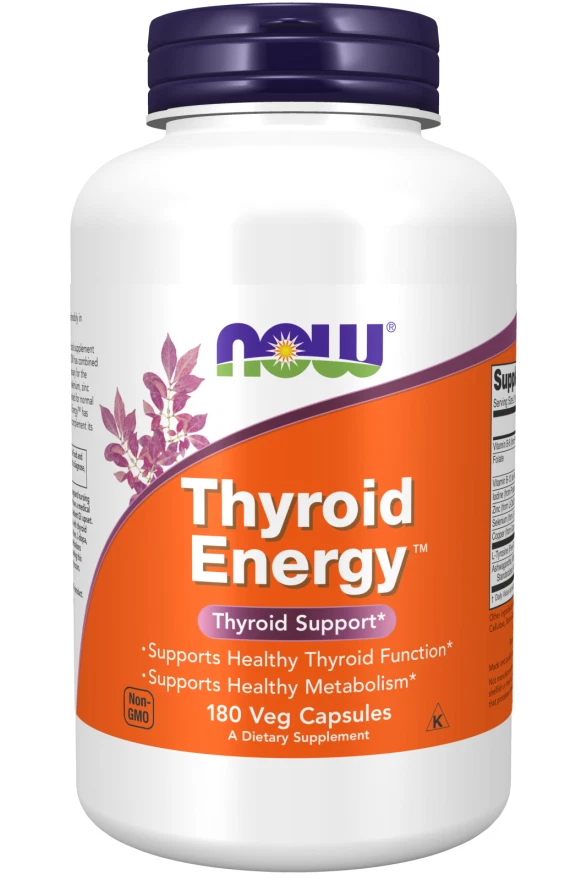 NOW FOODS Thyroid Energy 180 Caps Folate B-12 06/2026EXP