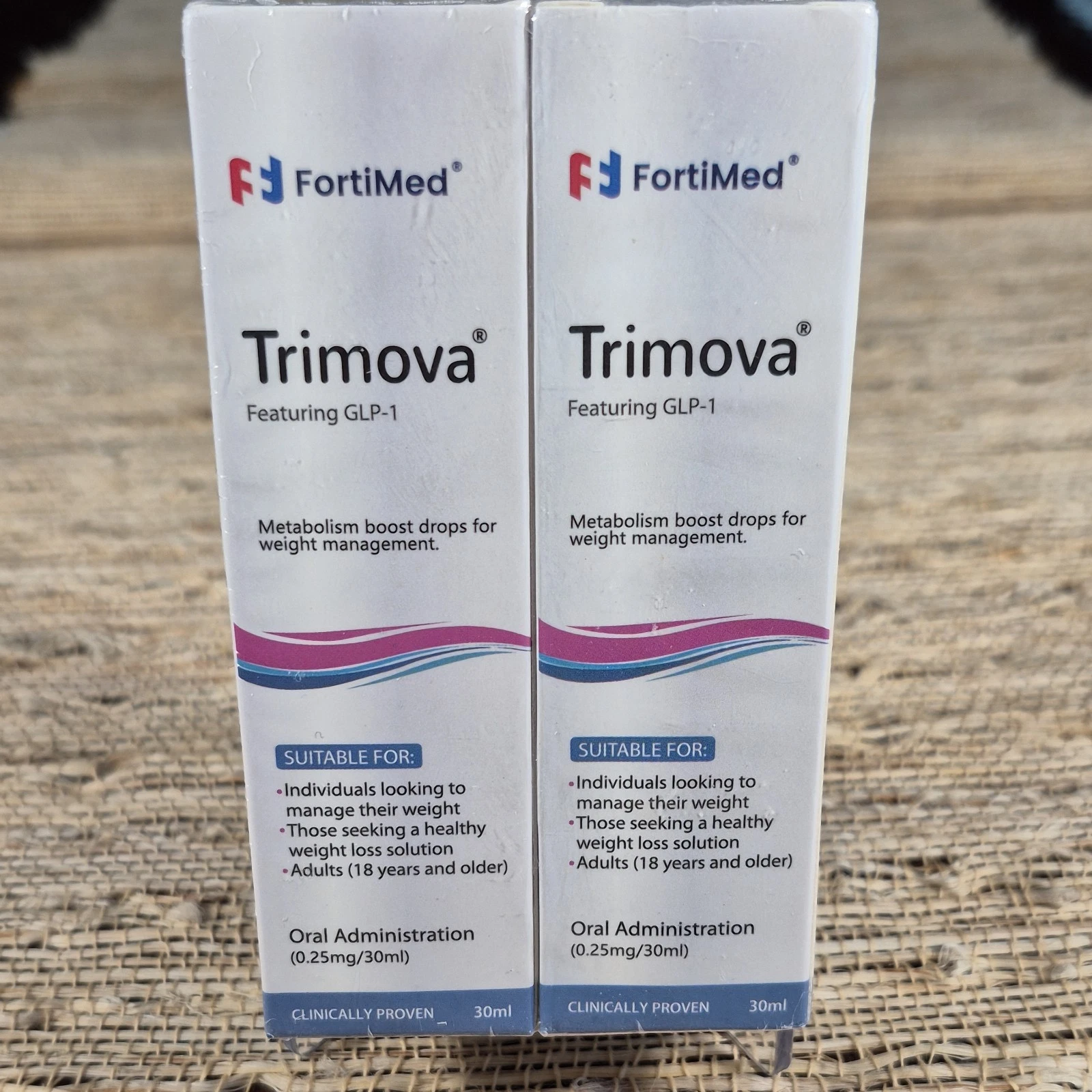 2 x TRIMOVA Drops Weight Loss Support & Boost Metabolism *Featuring GLP-1*