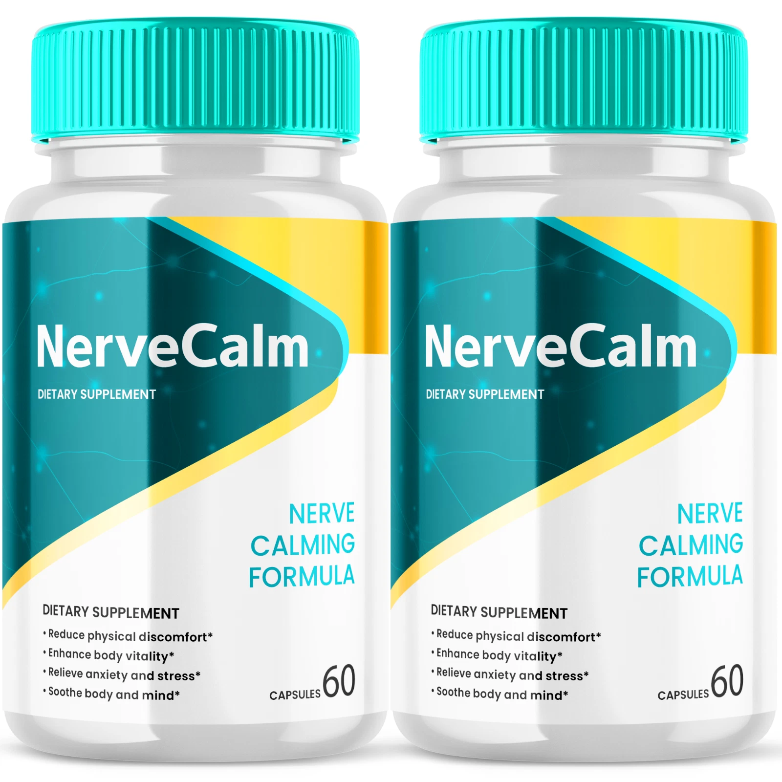 NerveCalm Advanced Nerve Support Formula Maximum Strength Vitamin 120 Capsules