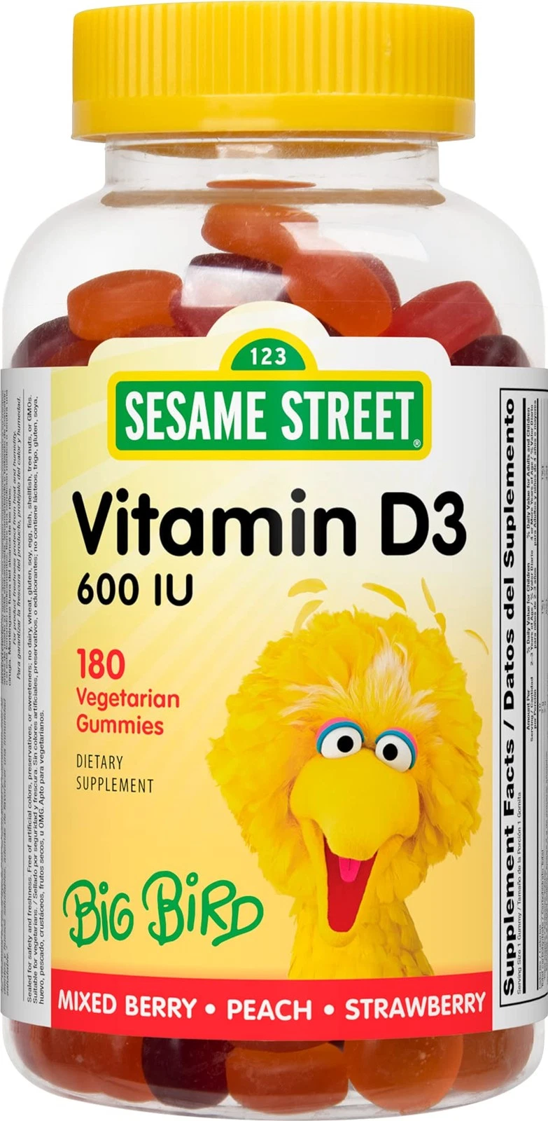 Webber Naturals Sesame Street Vitamin D3 Gummies for Kids 2+, 600 IU of Vitamin