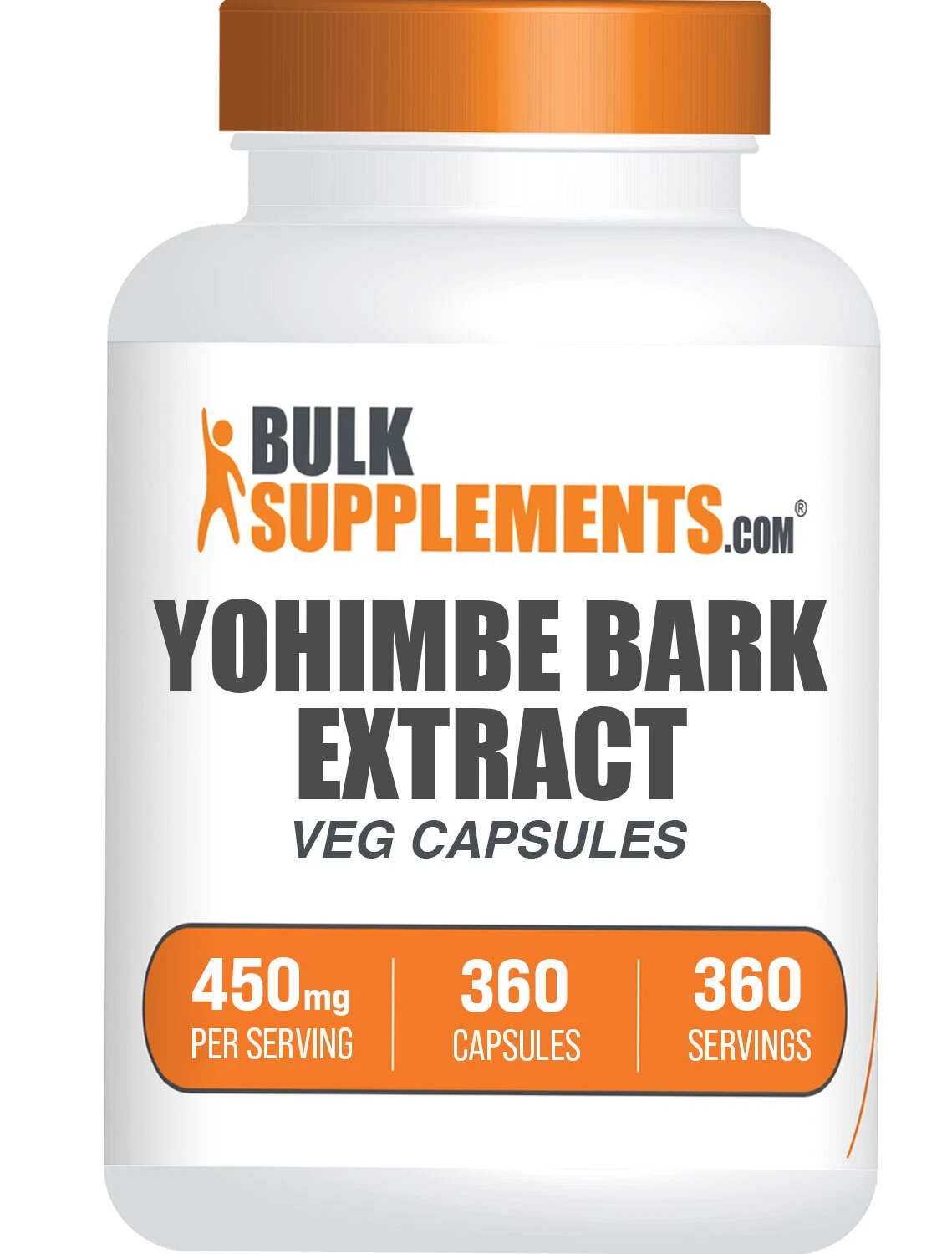 BulkSupplements Yohimbe Extract - 450mg per Serving - 360 Capsules