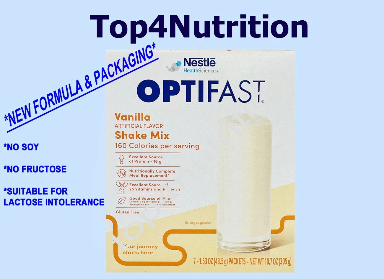 OPTIFAST POWDER SHAKES | 5 BOXES | VANILLA | 35 SERVINGS | NEW FORMULA