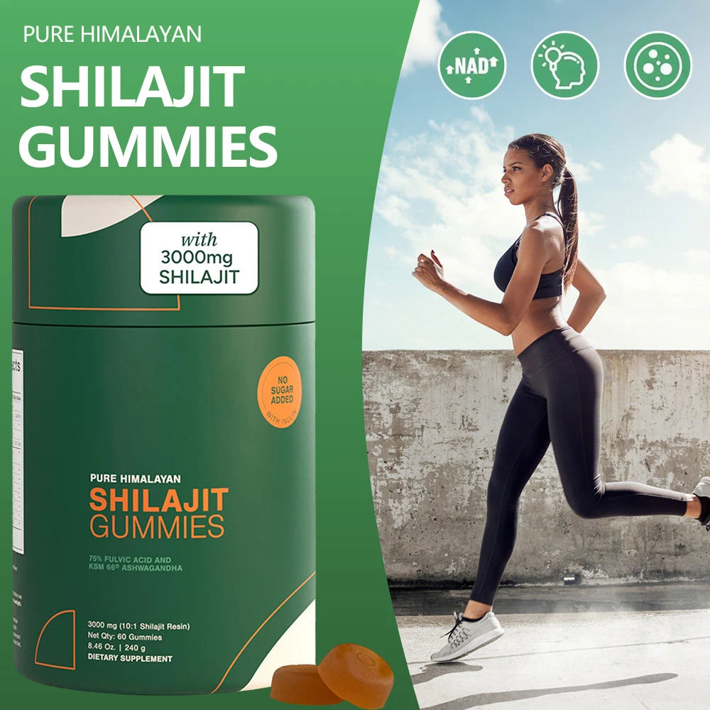 Pure Himalayan Shilajit Gummies I No Added Sugar I KSM-66 Ashwagandha, Gokshura