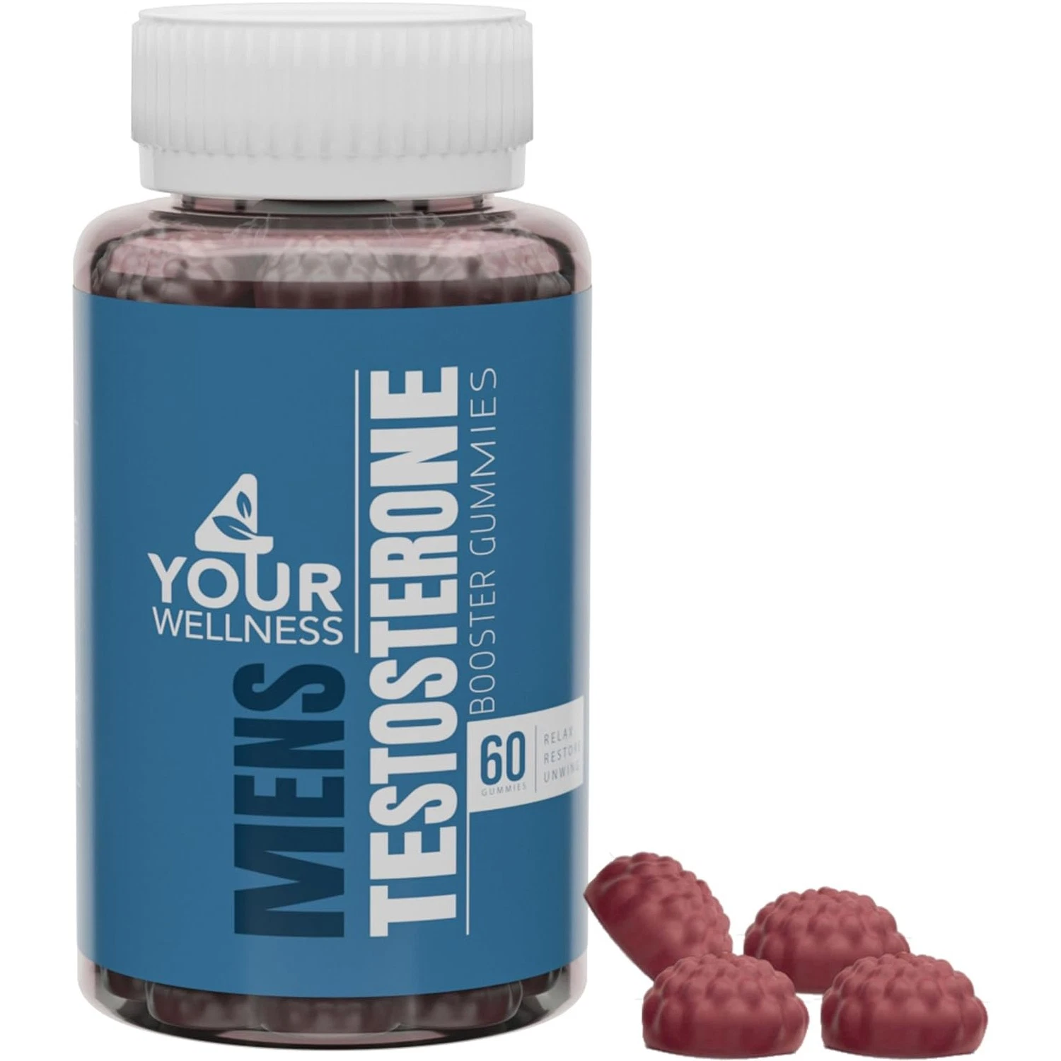 4 Your Wellness, Mens Testosterone, 60 Vegan Gummies