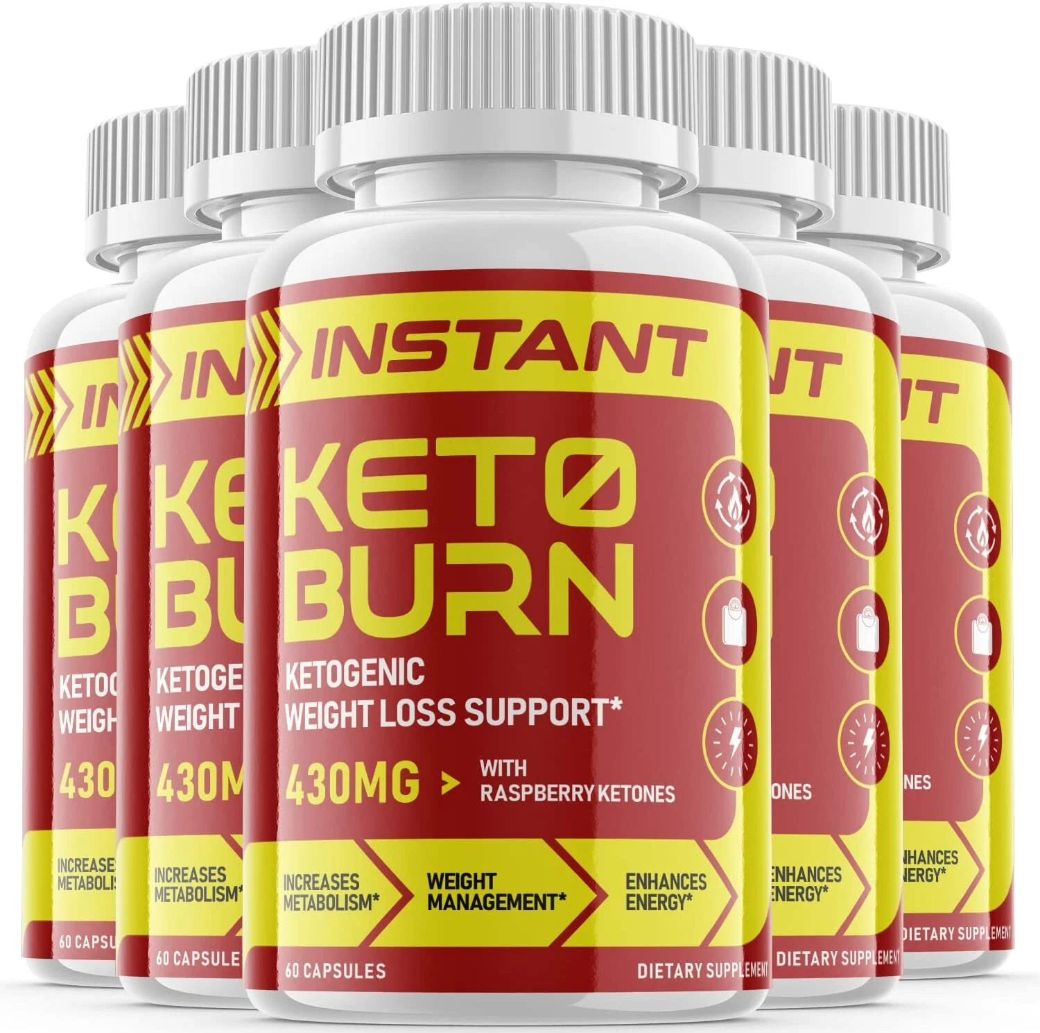(5 Pack) Instant Keto Burn - Keto Weight Loss Supplements for Weight Management