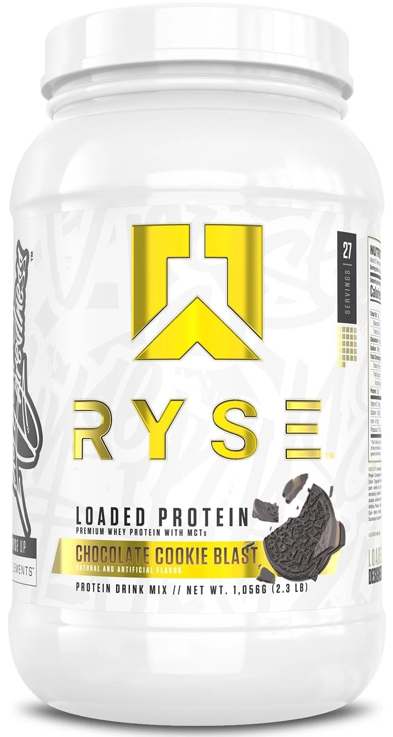 RYSE Loaded Protein Powder - Chocolate Cookie Blast - 25g Whey Protein Isolat...