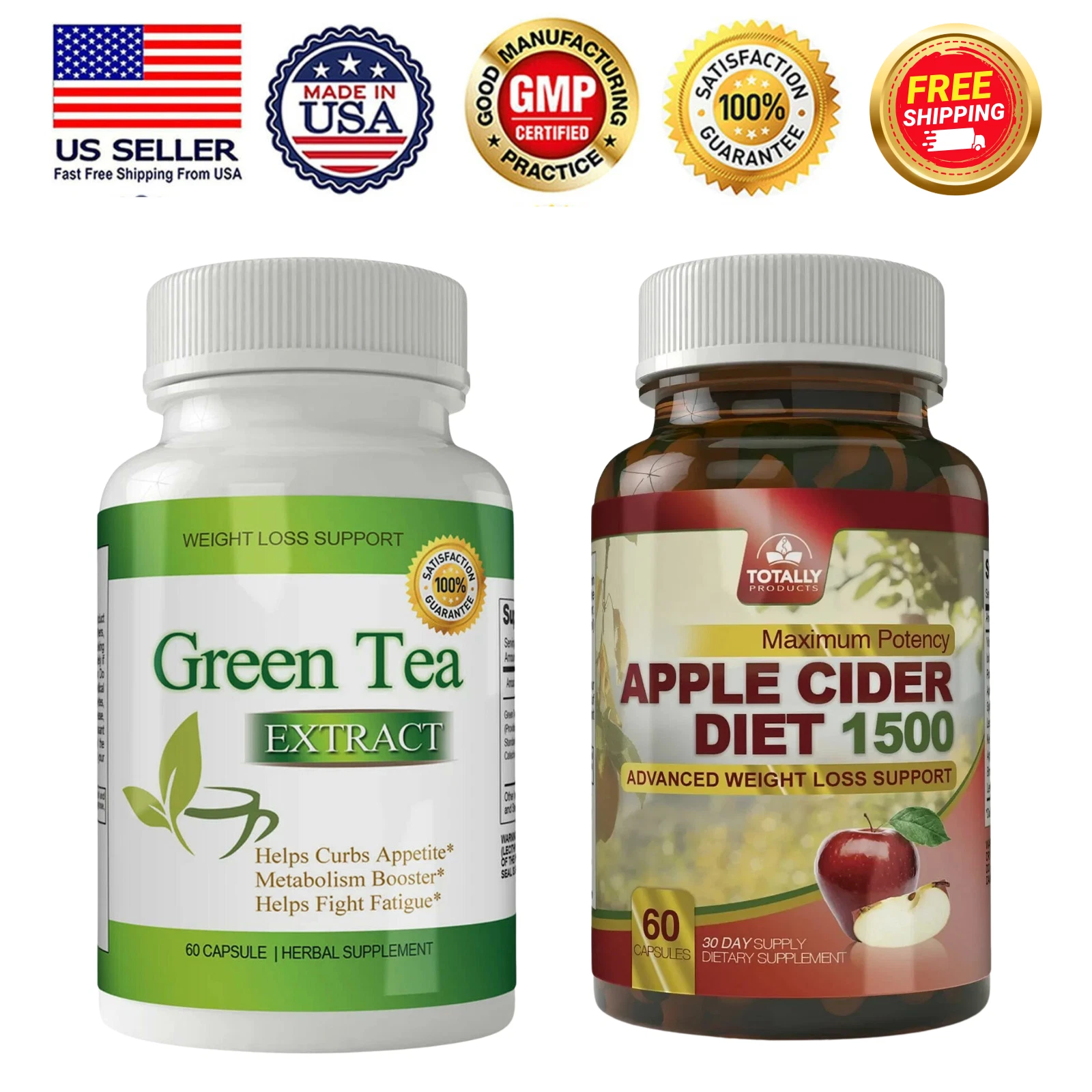 Green Tea Extract Appetite Control Apple Cider Vinegar Weight Loss Supplements