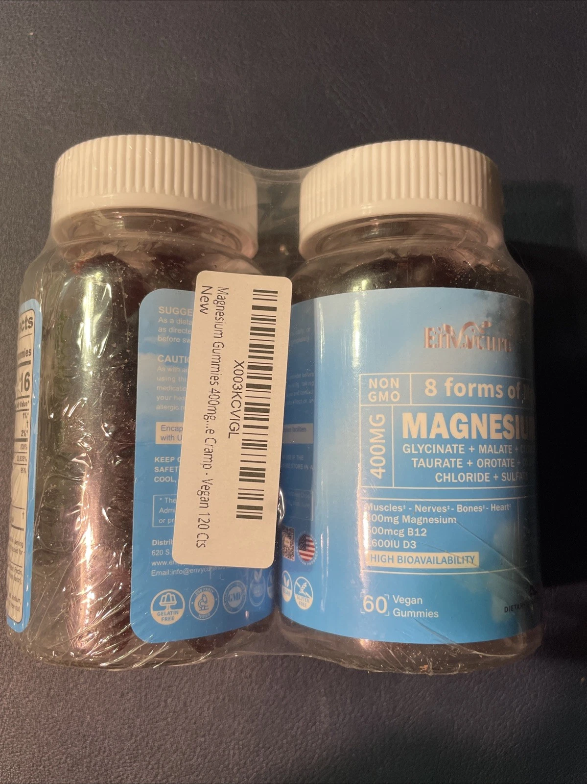 Magnesium Gummies 2 X 60 Cherry Gummies 120 Total) 8 Forms Of Magnesium