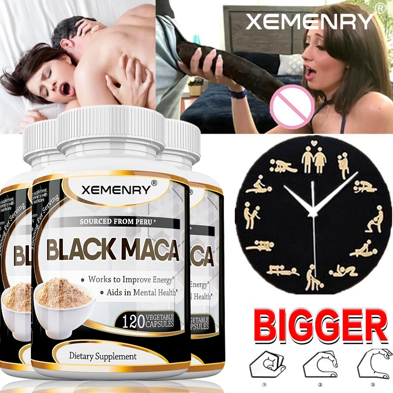 Black Maca 1000mg - Testosterone Booster, Men's Muscle Health, Energy & Stamina