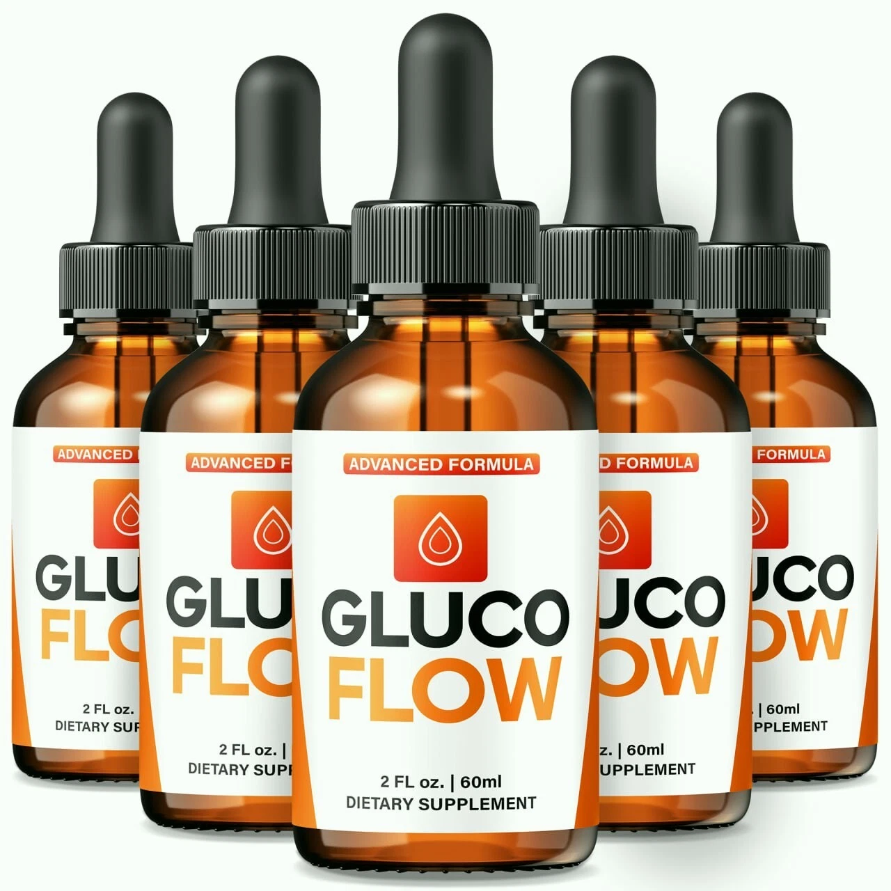 (5 Pack) Gluco Flow Drops, Healthy Flow Gluco Support, Advanced Blood Formula