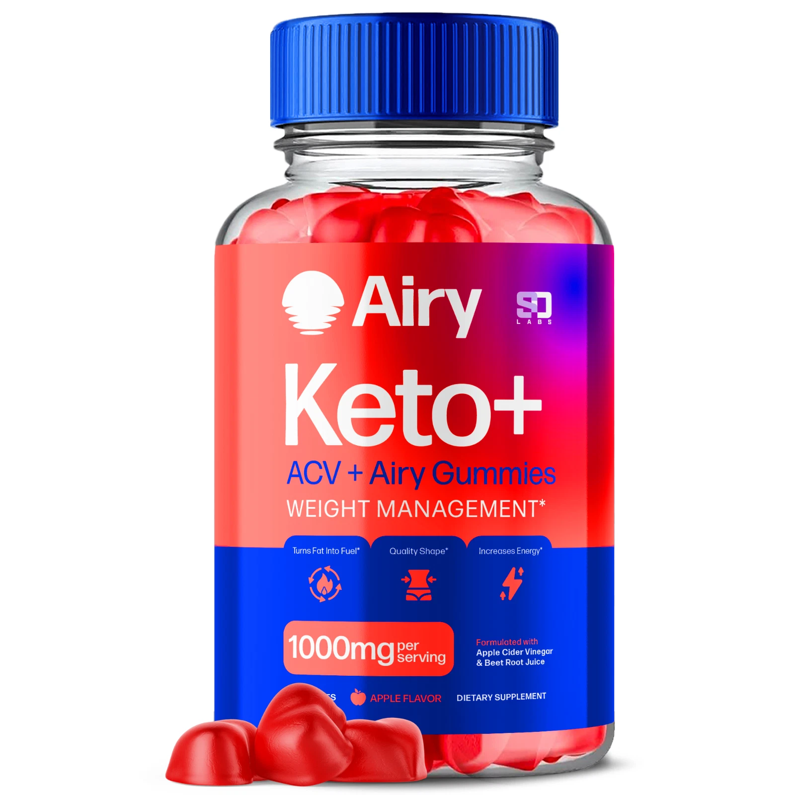Airy Keto ACV Gummies - Airy ACV Keto Gummys Weight Loss ORIGINAL- 1 Pack