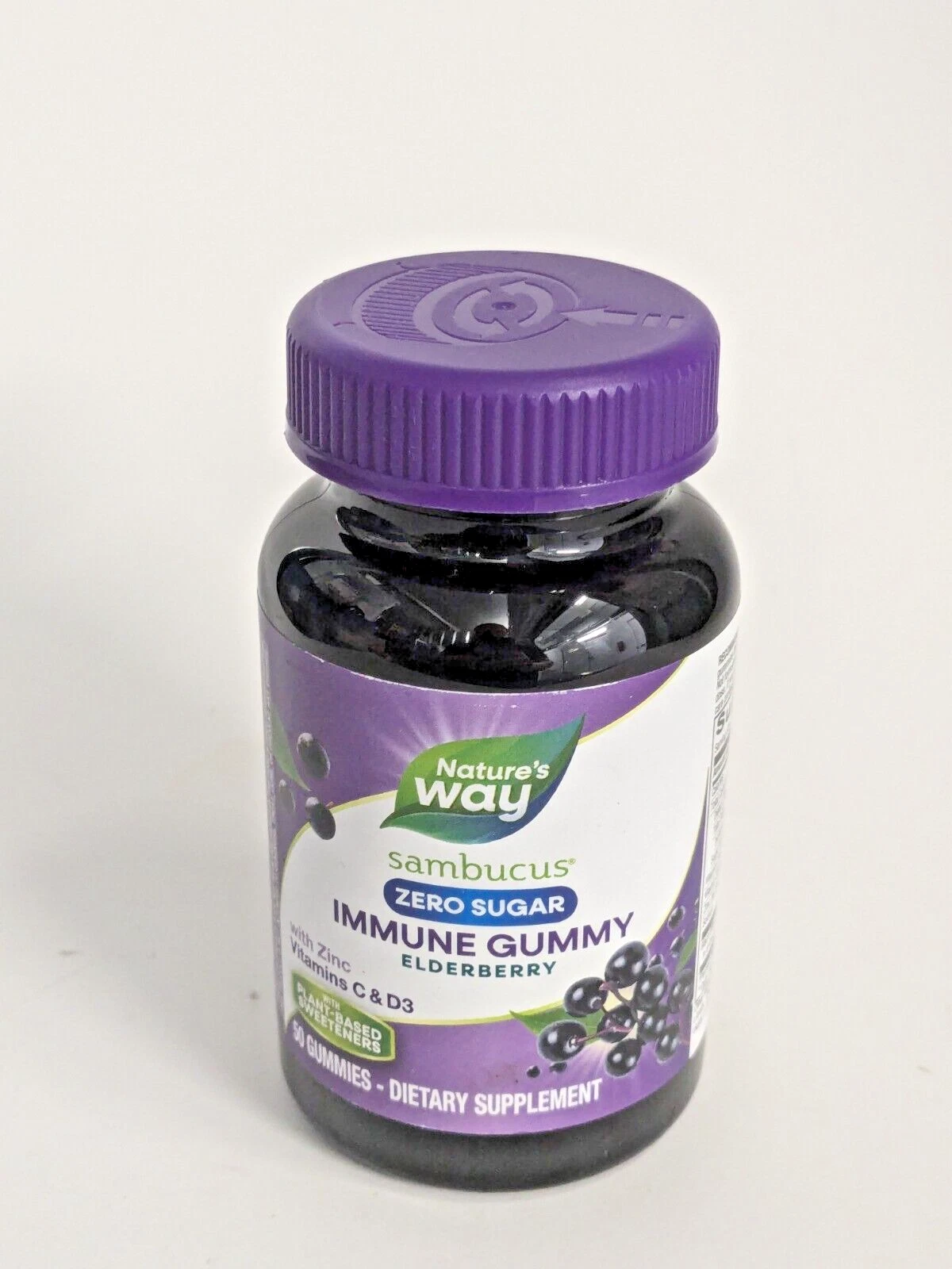 Nature’s Way Sambucus Zero Sugar Immune Gummies 50 Count (Expires 10/2025)