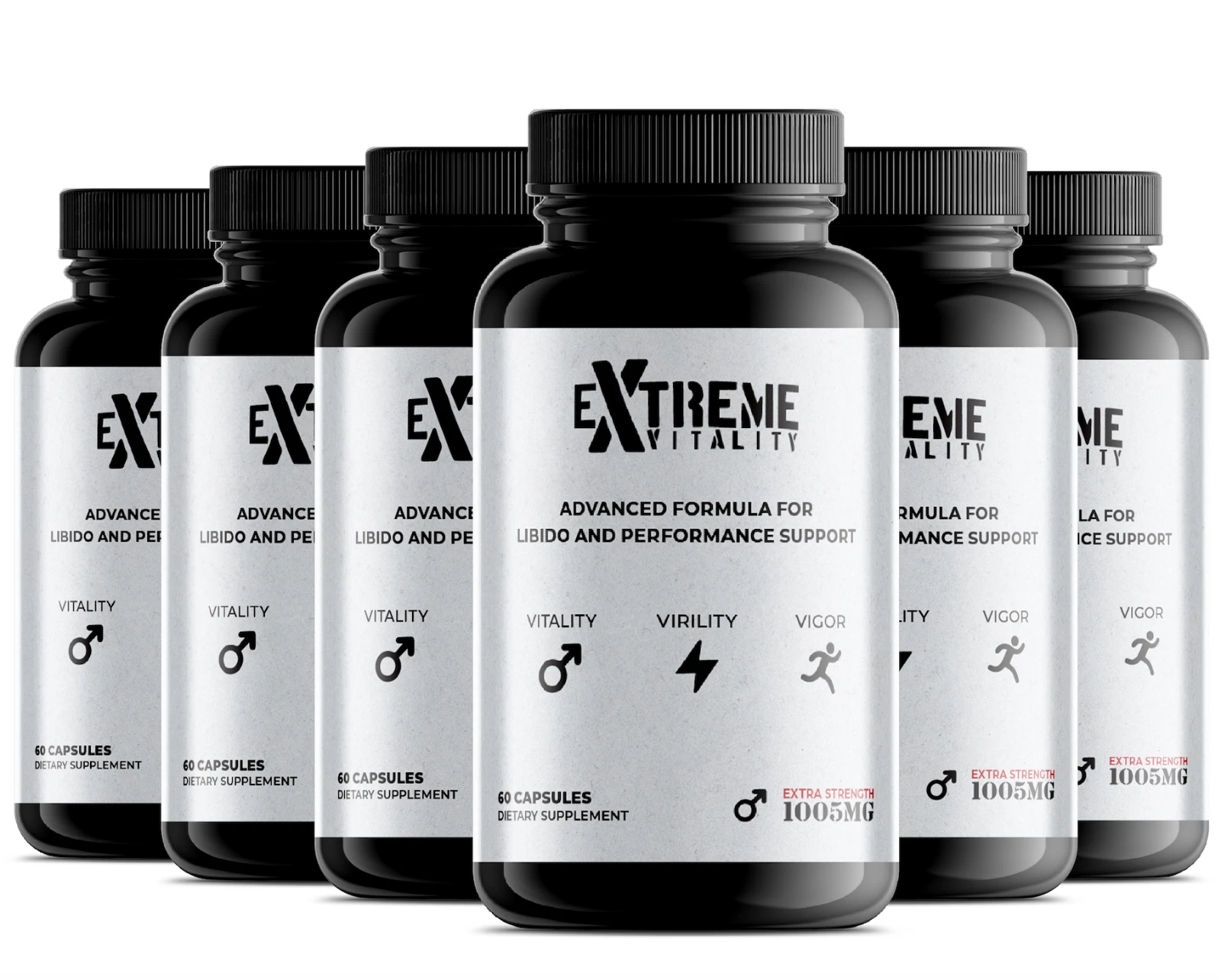 6 Pack - Extreme Vitality - Male Vitality Pills - 360 Capsules