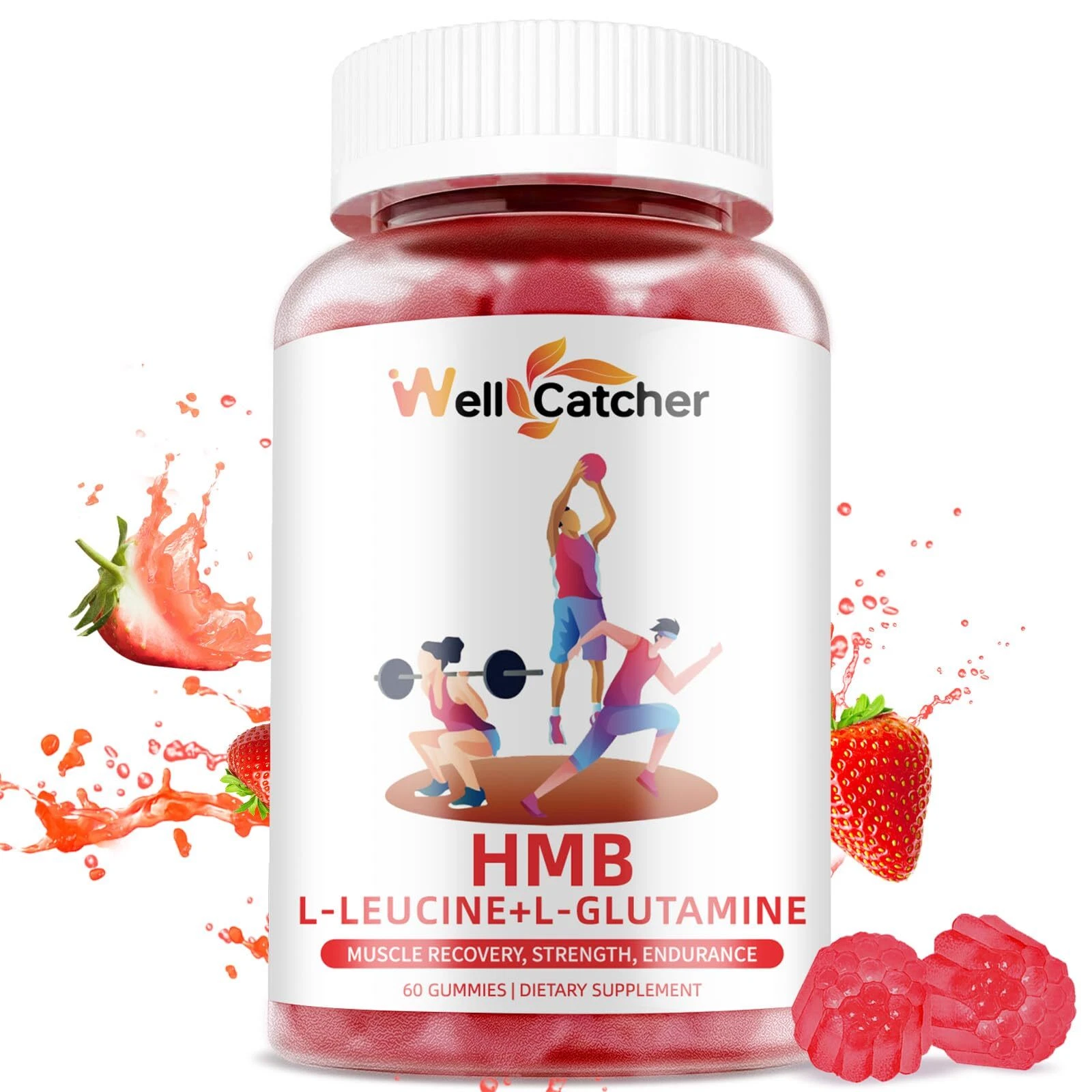 HMB and Leucine Gummies Supplements HMB and Leucine Amino Acid for Men Women ...