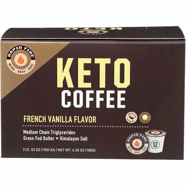 Rapid Fire Keto Coffee - French Vanilla 12 Ct