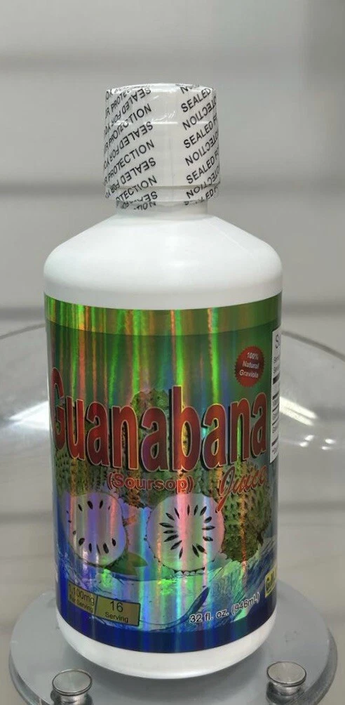 JUGO de GUANABANA GRAVIOLA JUICE 100% NATURAL 32FL.OZ SIN AZUCAR NI CALORIAS