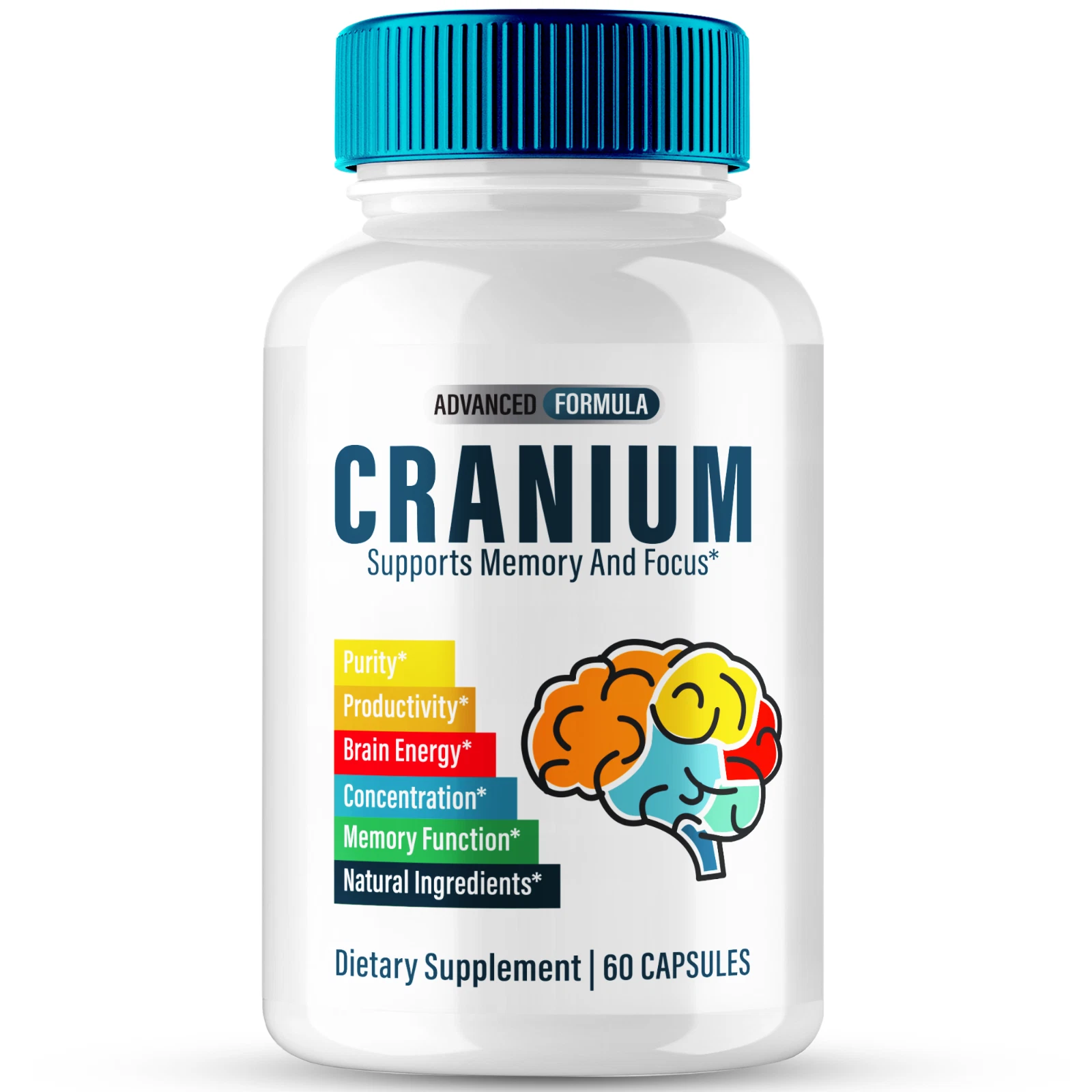 Cranium Capsules, Advanced Cranium Brain & Memory Supplement Pills 60ct