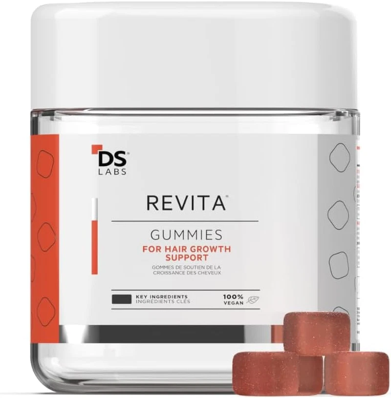 Revita Hair Growth Gummies, Biotin, Vitamin D, Iron, Magnesium, Melatonin & Z...