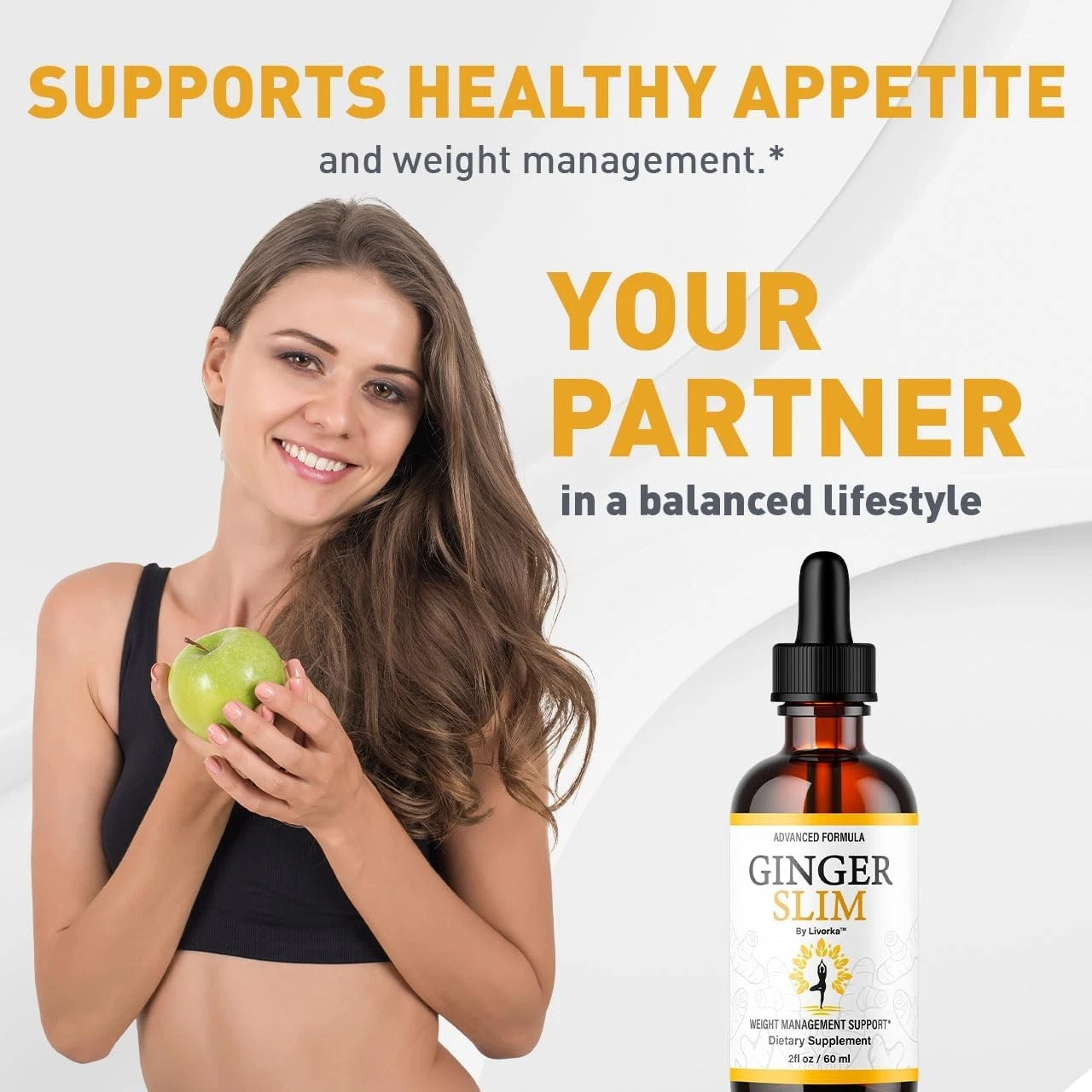 Ginger Slim Drops Liquid Supplement Support Fitness Health Weight Management