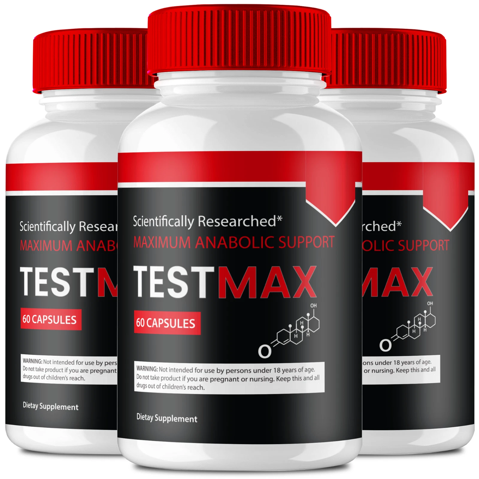 (3 Pack) TestMax Men Capsules, Official Test Max Supplement Pills for Men Pills