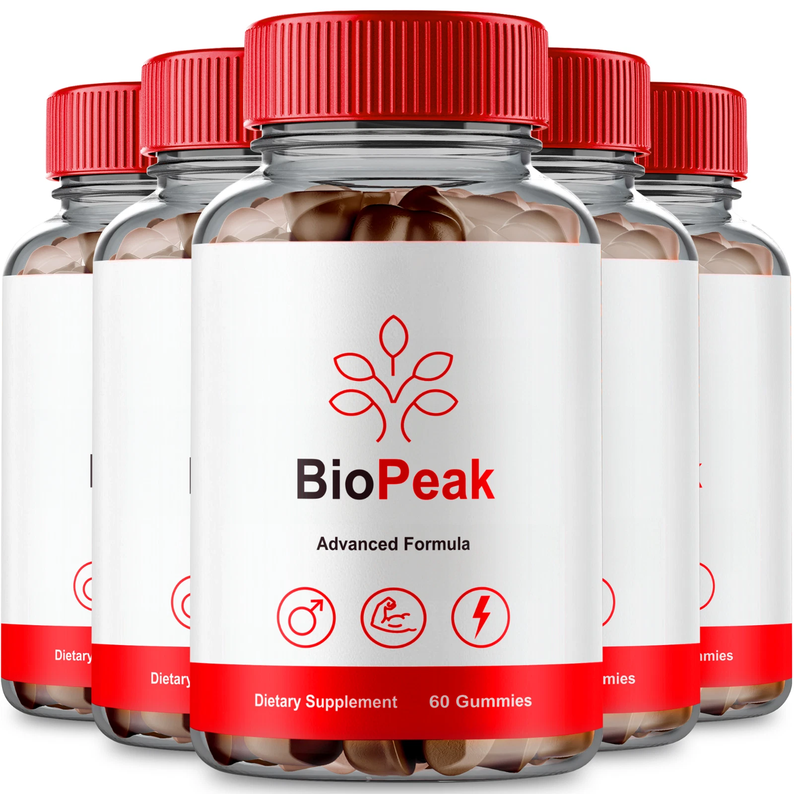 (5 Pack) BioPeak Gummies Men Supplement, BioPeak Extra Strength (300 Gummies )