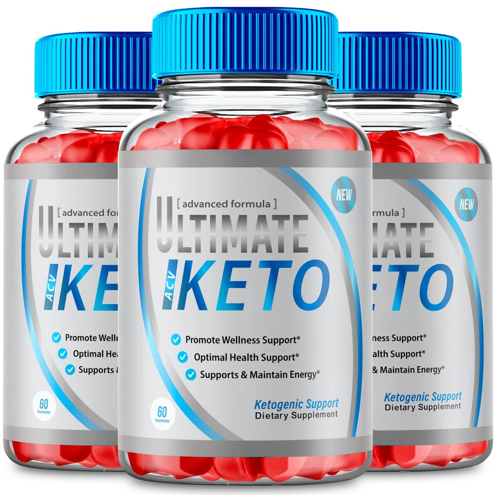 (3 Pack) Ultimate Keto ACV Gummies, Ulti Mate Weight Loss Gummies (180 Gummies)