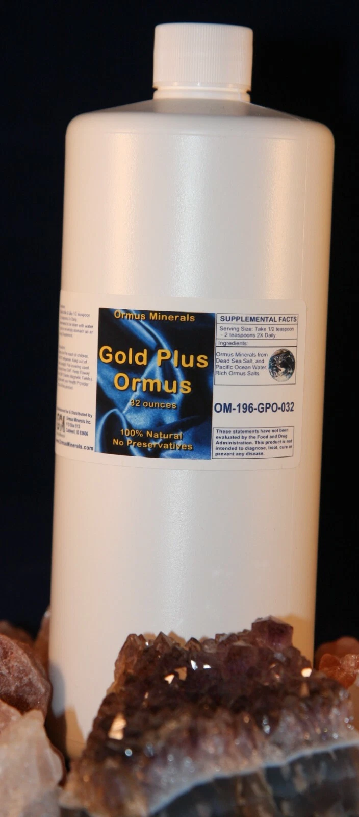 Gold Plus Ormus Minerals Mental Health Immunity Skin Electrolytes Energy 32oz