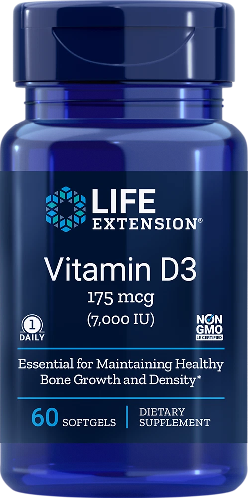 Life Extension VITAMIN D3 7000 IU 60 Soft Gels