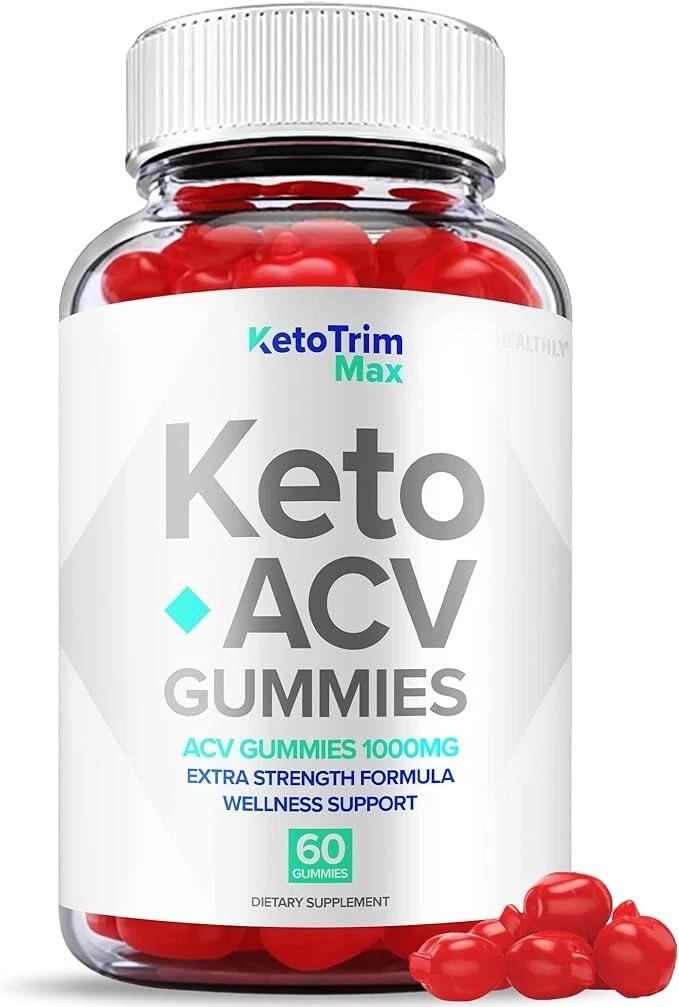 Keto Trim Max Keto + ACV Gummies Strength Formula Dietary Supplement 60 Gummies