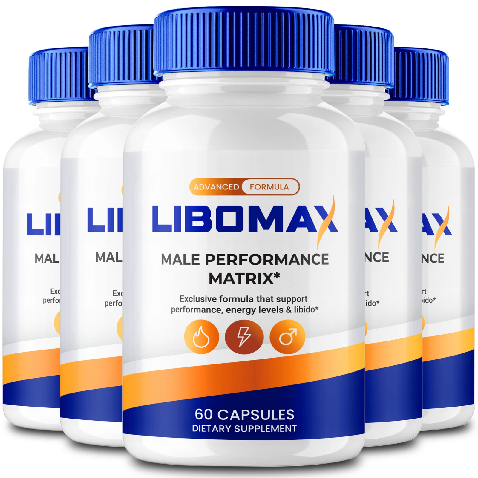(5 Pack) Libomax Male Performance Maximum Strength Pills for Stamina & Energy