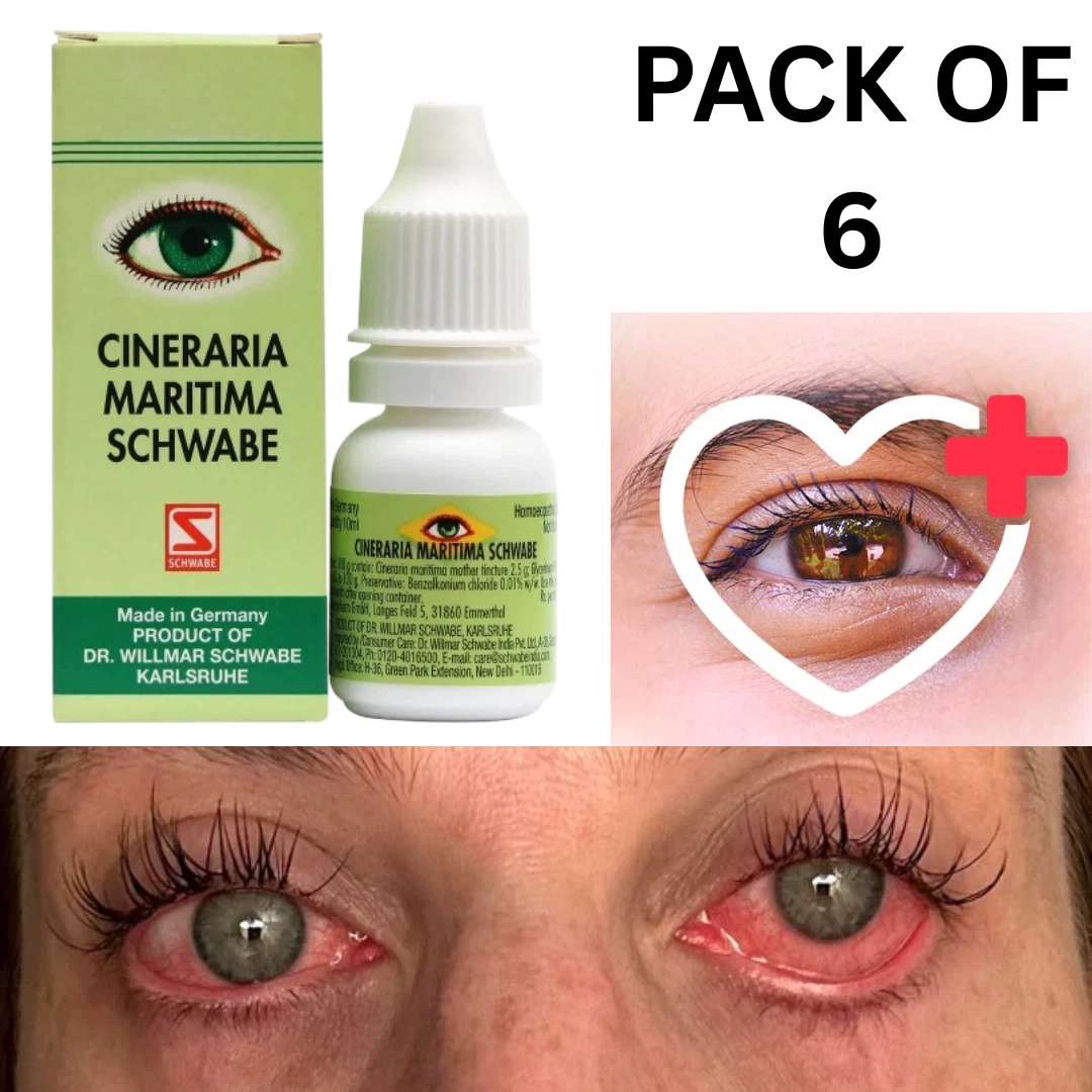 Dr Willmar Schwabe Germany Cineraria Maritima Eyes Drops Without Alcohol X 6 pcs