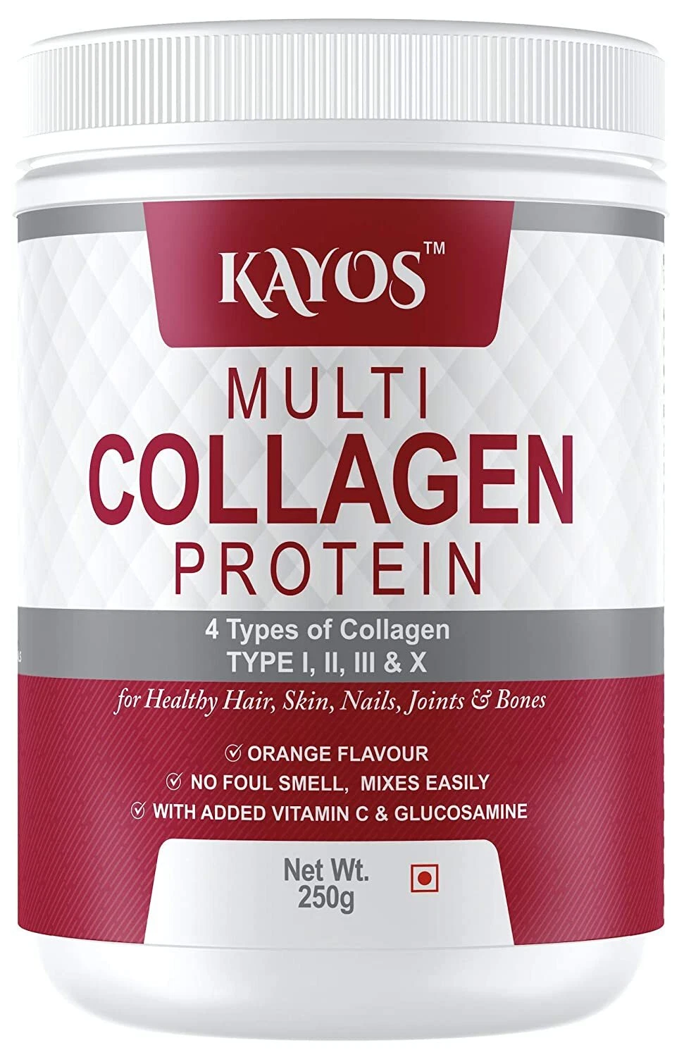 Kayos Multi Collagen Protein Powder (Type I, II, III & X) with Vitamin C 250g