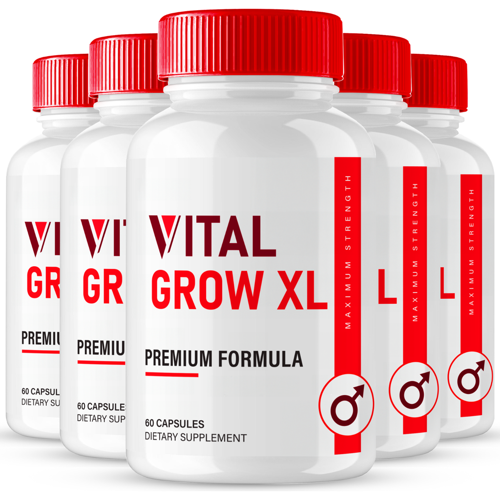 (5 pack) Vital Grow XL Capsules for Men - Max Strength Male Supplement Pills