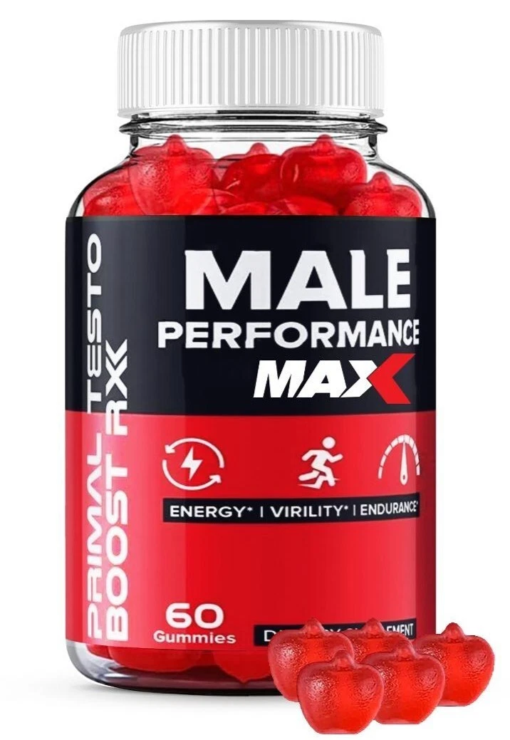 (1 Pack) Primal Testo Boost RX Gummies for Men - Male Performance Max Energy
