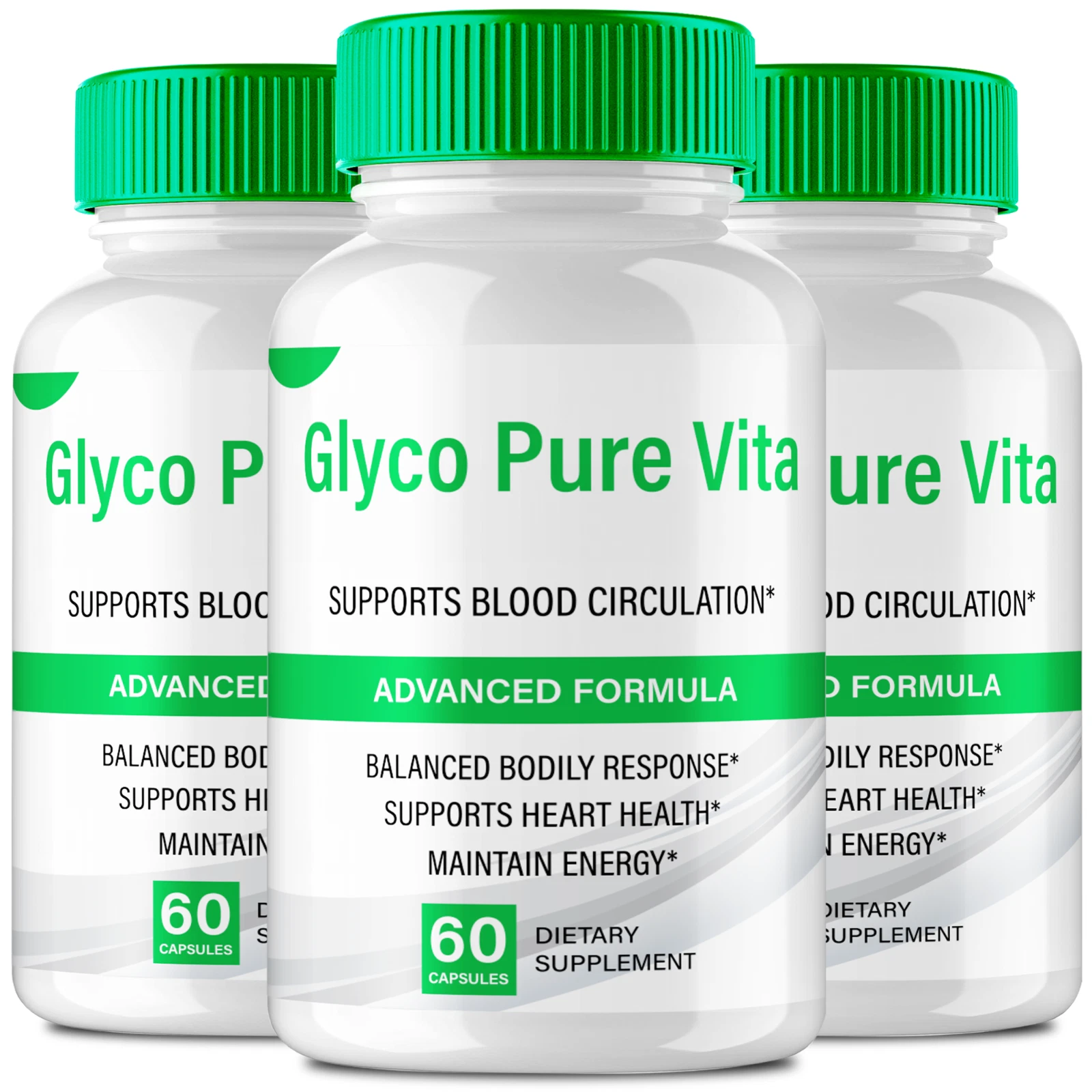 (3 Pack) Glyco Pure Vita Advanced Blood Support Pills to Maintain Stable Levels