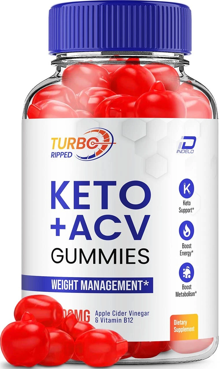 Turbo Ripped Keto ACV Gummies – TurboRipped 1000MG, 60 Gummies