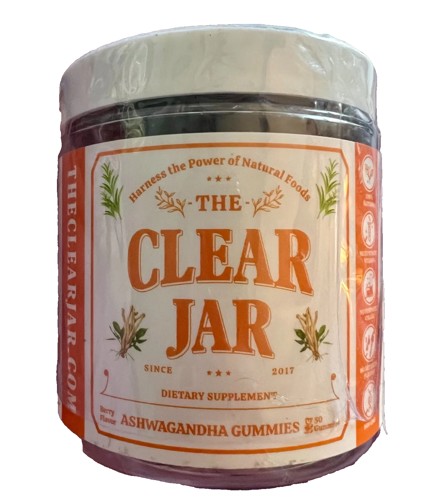 The Clear Jar All Natural Ashwagandha Gummies 50 Gummies EXP: 01/26