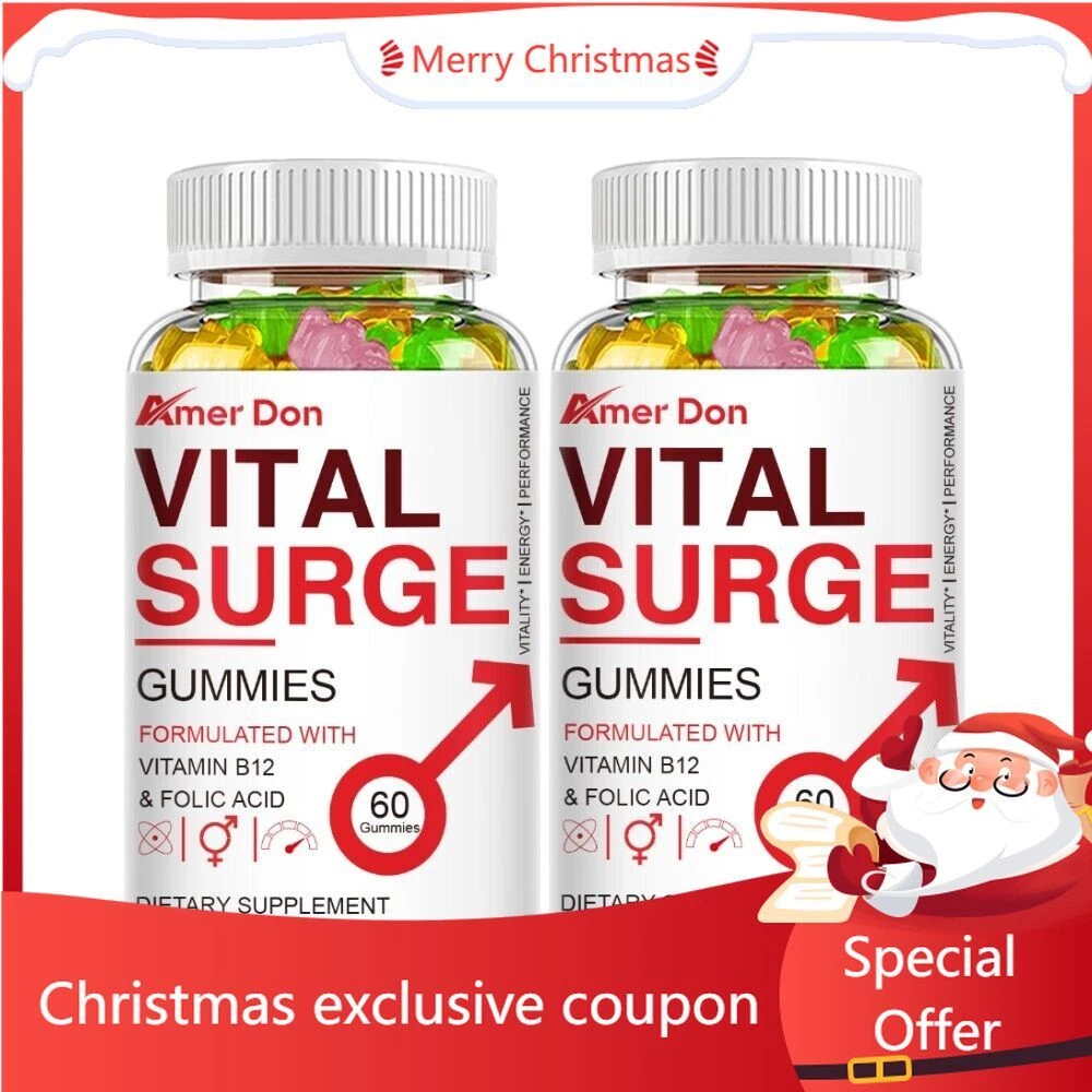 (2 Pack) Vital Surge Maximum Strength Gummies, Enhancement Gummy for Weight Loss