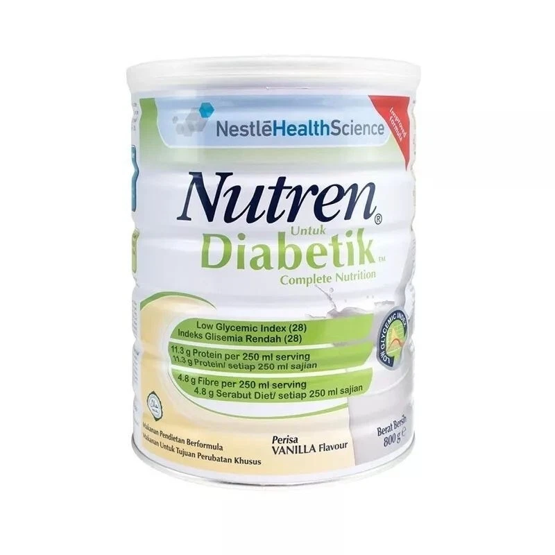 2 X Nestle Nutren Diabetic Complete Nutrition 800g Vanilla Flavour Express Ship