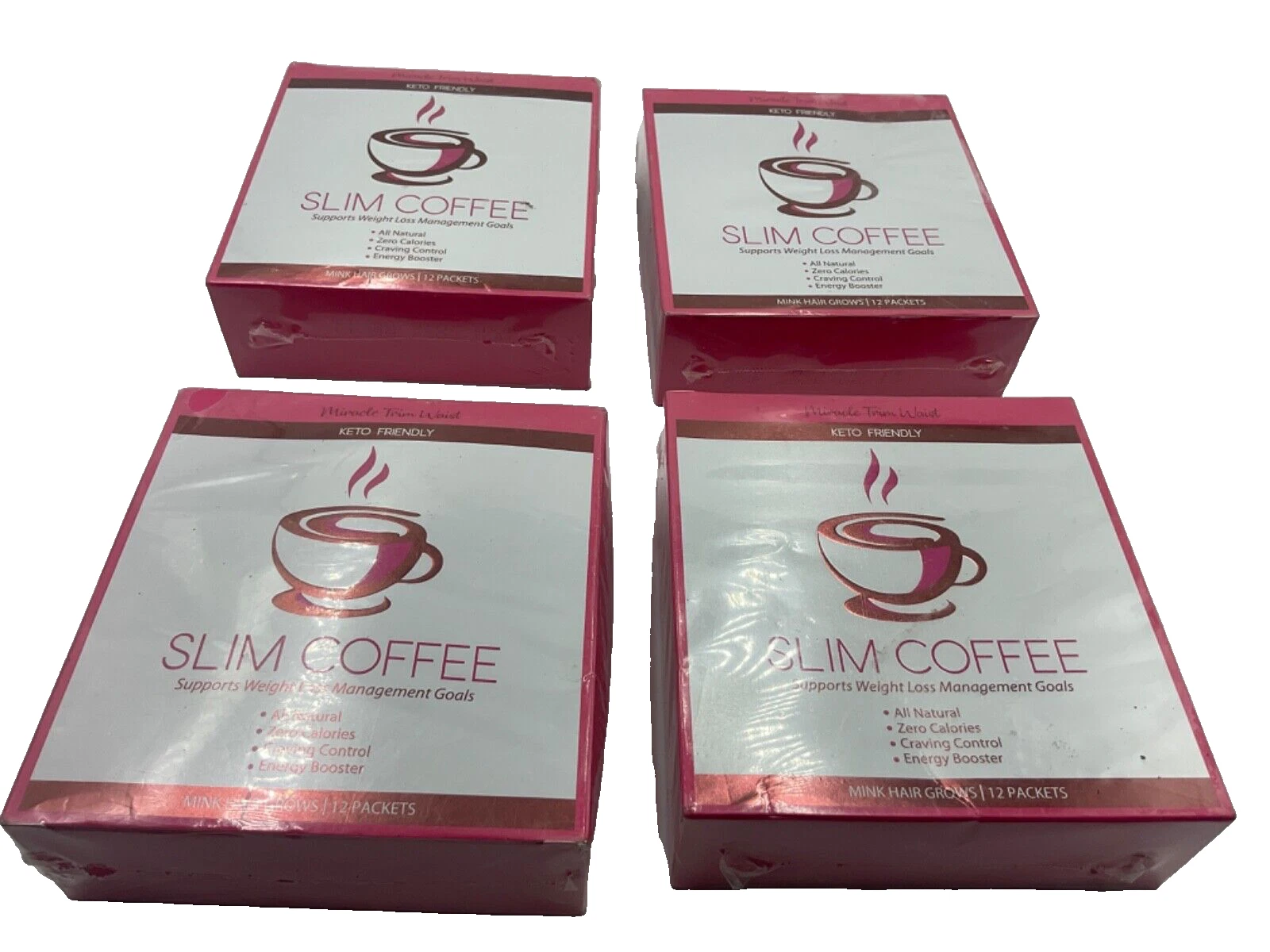 4 x Miracle Trim Waist SLIM COFFEE Helps Support Weight Loss Energy Booster