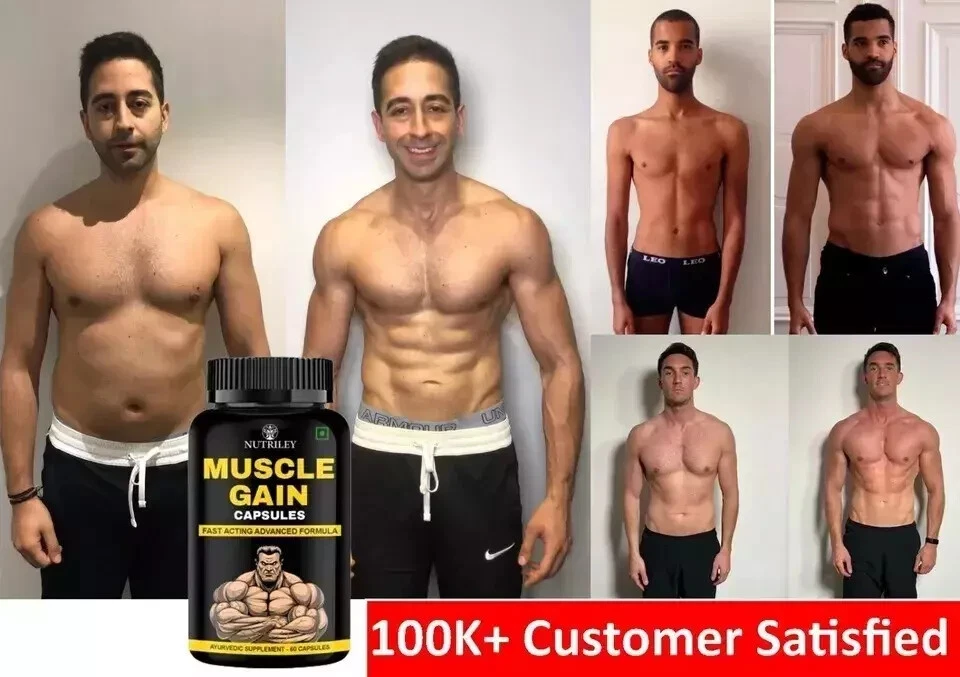 BODY GROW Fast Weight Gain Booster Pills Muscle & WEGHT GAIN 60 CAPS, Pack of 5