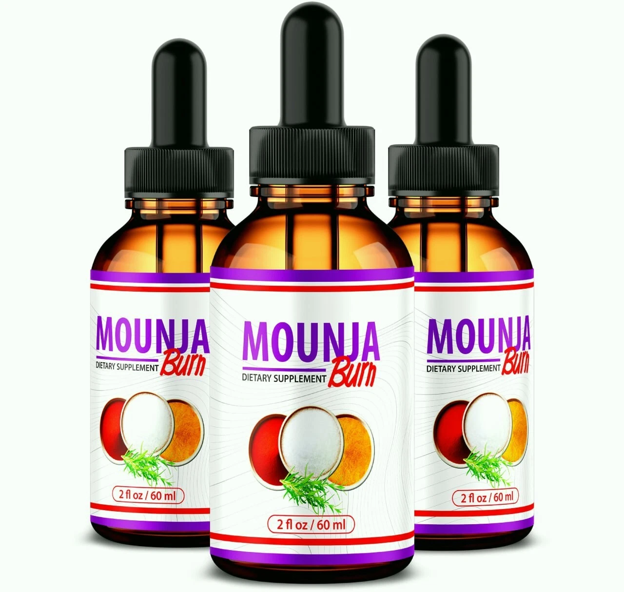 (3 Pack) Mounja Burn Weight Loss Drops, MounjaBurn Fat Burning Liquid