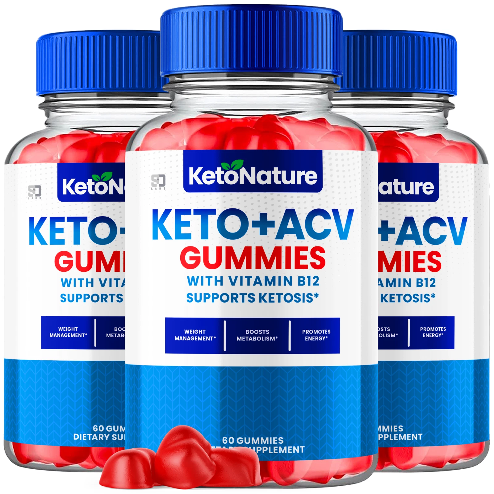 (3 Pack) Keto Nature ACV Gummies - For Weight Management & Healthy Body - 180ct
